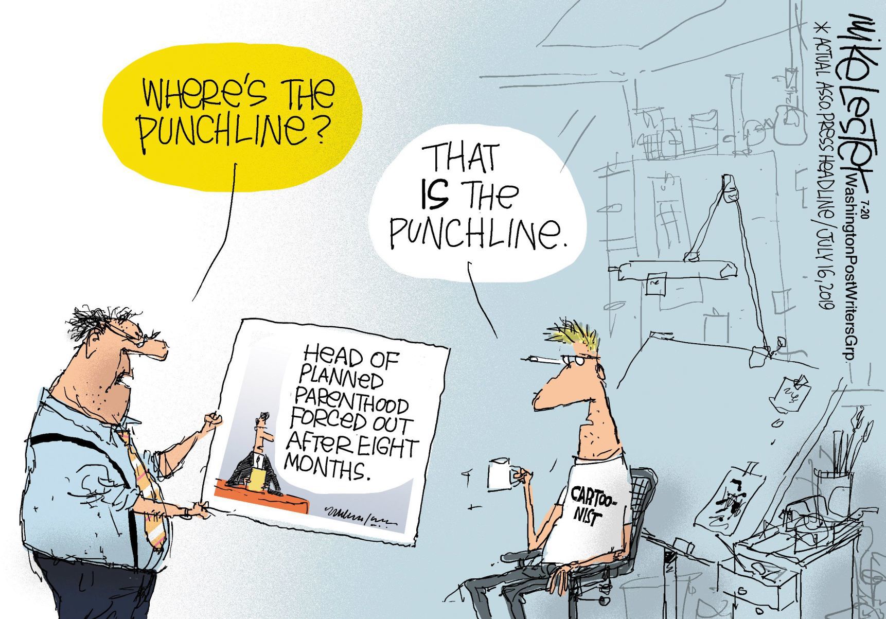 Mike Lester cartoon